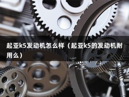 起亚k5发动机怎么样（起亚k5的发动机耐用么）