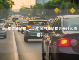 2002年柴油价格_以后中国的油价格会是什么价格？