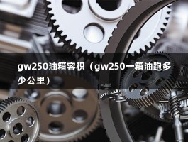 gw250油箱容积（gw250一箱油跑多少公里）