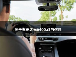 关于五菱之光6400a3的信息