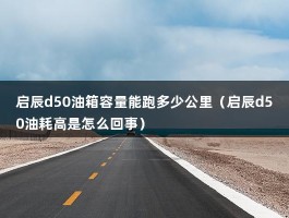 启辰d50油箱容量能跑多少公里（启辰d50油耗高是怎么回事）