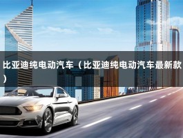 比亚迪纯电动汽车（汉是纯电动还是混动）