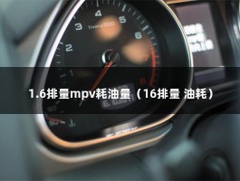 1.6排量mpv耗油量（16排量 油耗）