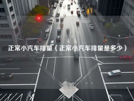 正常小汽车排量（正常小汽车排量是多少）