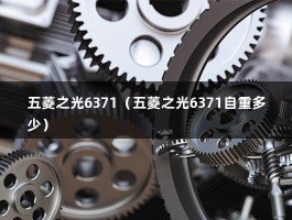 五菱之光6371（五菱之光6371自重多少）