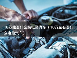 10万能买什么纯电动汽车（10万左右买什么电动汽车）