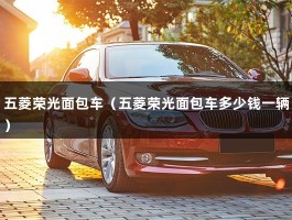 五菱荣光面包车（五菱荣光面包车多少钱一辆）