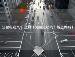 知豆电动汽车 上牌（知豆电动汽车能上牌吗）