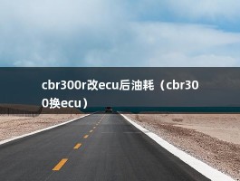 cbr300r改ecu后油耗（车升级过ECU后油耗会增加,是不是真的?）