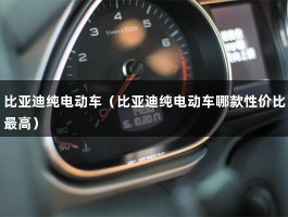 比亚迪纯电动车（哪款性价比最高）