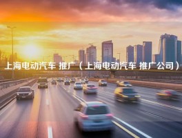 上海电动汽车 推广（上海电动汽车 推广公司）