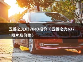 五菱之光6376e3报价（五菱之光这款车的配置和性价比成交价）