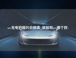 xrv充电的图片价格表_缤智和xrv哪个好-