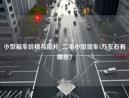 小型箱车价格与图片_二手小型货车1万左右有哪些？