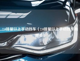 2.0排量以上手动挡车（2.0排量以上手动挡车有哪些）