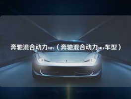 奔驰混合动力suv（奔驰混合动力suv车型）