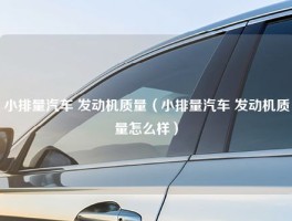 小排量汽车 发动机质量（小排量汽车 发动机质量怎么样）