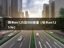 铃木en125改300排量（铃木en1253e）