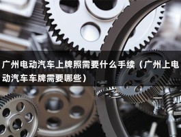 广州电动汽车上牌照需要什么手续（广州上电动汽车车牌需要哪些）