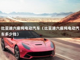 比亚迪六座纯电动汽车（比亚迪六座纯电动汽车多少钱）