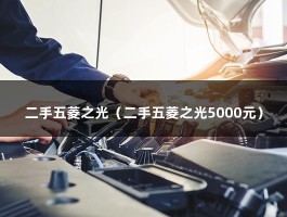 二手五菱之光（二手五菱之光5000元）