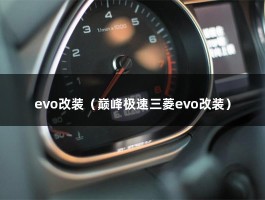 evo改装（为何他的改装潜力那么大）