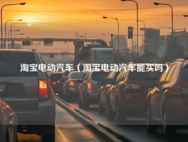 淘宝电动汽车（淘宝电动汽车能买吗）