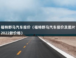 福特野马汽车报价（Mustang2021款落地价是多少钱?）