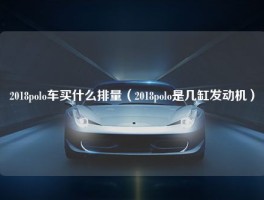 2018polo车买什么排量（2018polo是几缸发动机）