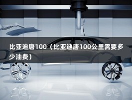 比亚迪唐100（百公里多少油费）