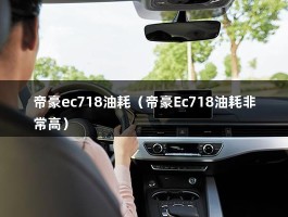 帝豪ec718油耗（帝豪Ec718油耗非常高）