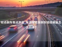 轻点刹车有点声音_车速慢轻踩刹车吱吱响是怎么回事？