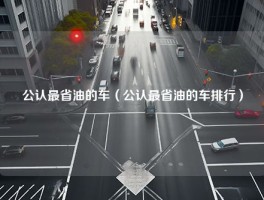 公认最省油的车（公认最省油的车排行）