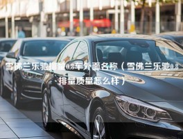 雪佛兰乐驰排量0.8车外面名称（雪佛兰乐驰0.8排量质量怎么样）