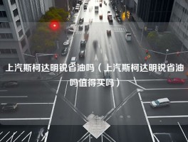 上汽斯柯达明锐省油吗（上汽斯柯达明锐省油吗值得买吗）