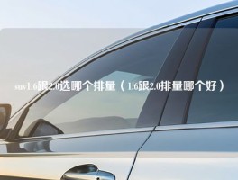 suv1.6跟2.0选哪个排量（1.6跟2.0排量哪个好）