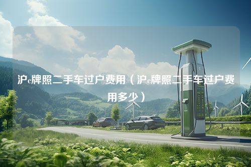 沪c牌照二手车过户费用（沪c牌照二手车过户费用多少）