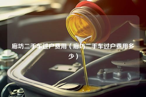 廊坊二手车过户费用（廊坊二手车过户费用多少）