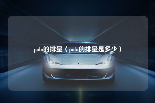 polo的排量（polo的排量是多少）